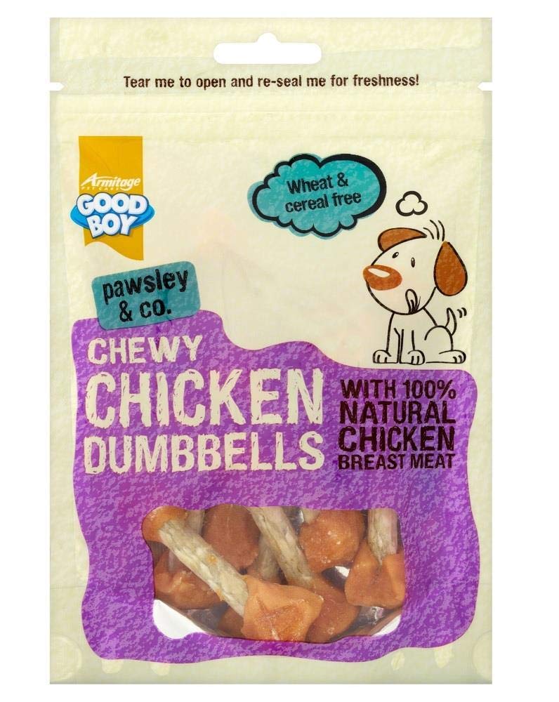 ARM Dog Treats Chicken Dumbells 1000g Healthy Meat Good Boy Pawsley