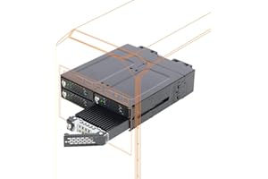 ICY DOCK Rugged 4 x M.2 NVMe SSD PCIe 4.0 Mobile Rack Enclosure for 5.25" Bay (4 x Mini-SAS HD) | ToughArmor MB720M2K-B