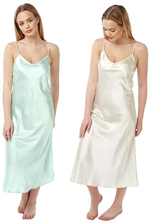 ladies satin nightdresses uk