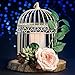 Shindigz Indoor/Outdoor Decorative Bird Cage Latern Centerpiece-Ivory