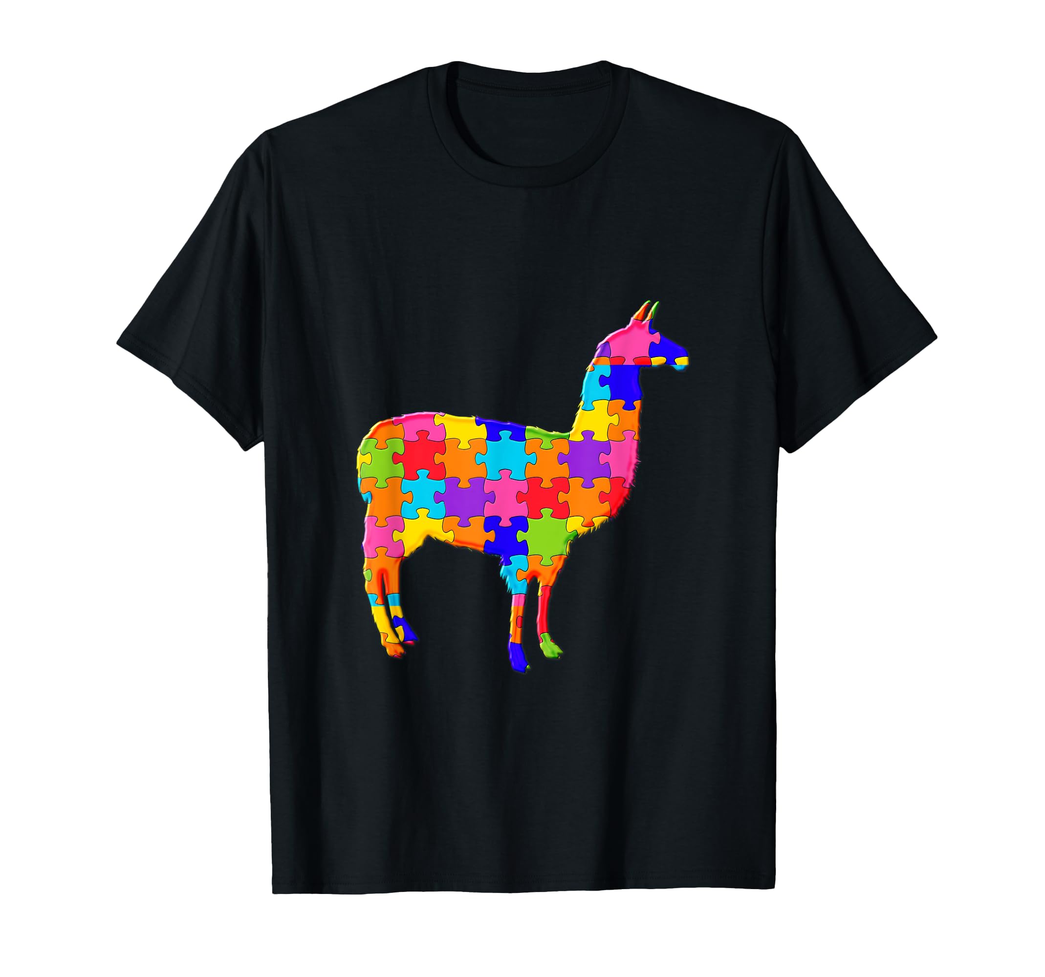 Llama alpaca Lama Jigsaw Autism Puzzle T-Shirt
