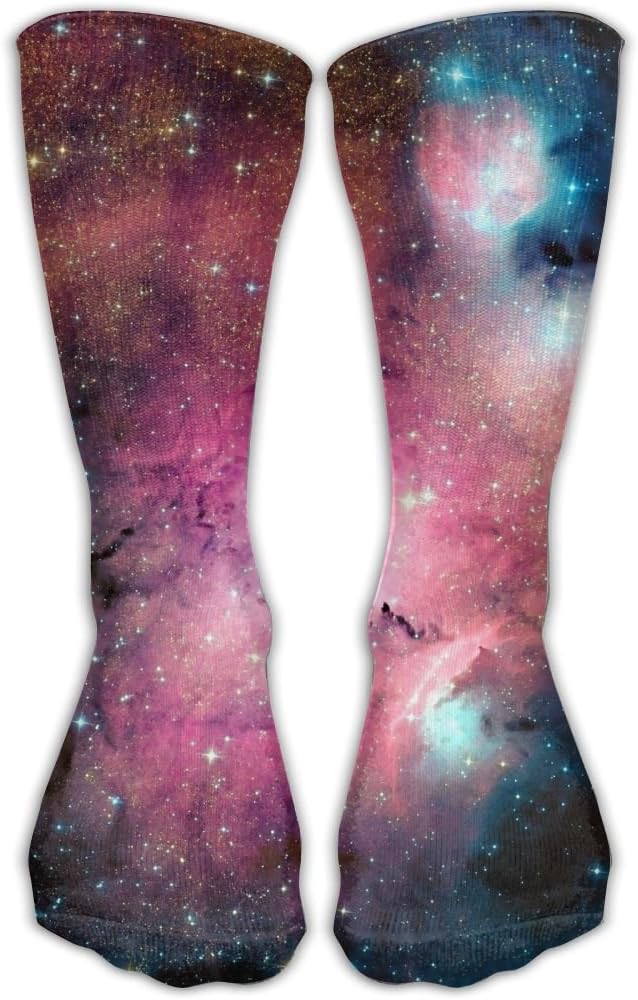 Galaxy Tumblr Images Compression Socks For Women & Men Control Crew Socks For Best Stockings,Running, Medical, Athletic, Edema, Varicose Veins, Travel