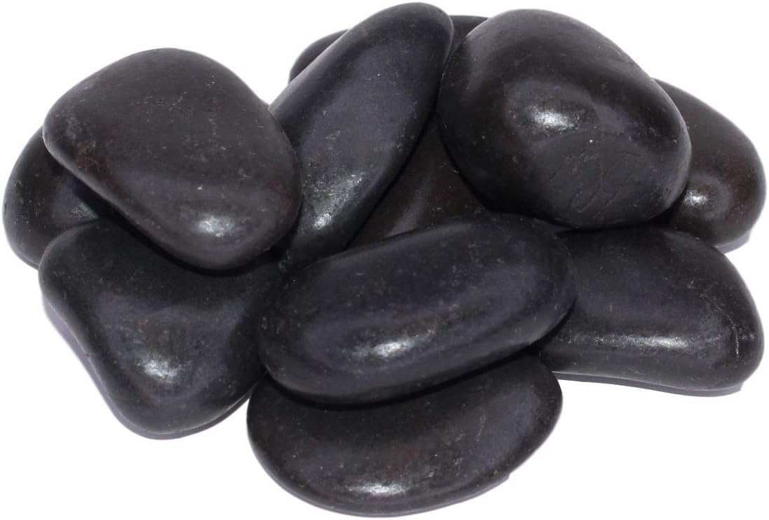 Exotic | Polished Mixed Pebbles | 20 Pound Bag | 3/4-1 1/4 Inch Pebble Size | Perfect for Landscaping, Flower Arrangements and Potted Plants : Garden & Outdoor