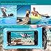 Waterproof Phone Pouch,FITFORT IPX8 Universal Floating Waterproof Case Fingerprints Available TPU Clear Dry Bag Compatible iPhone X 8 7 6 Plus Galaxy Google Pixel HTC LG Sony (2-Pack)-Black&Crystal