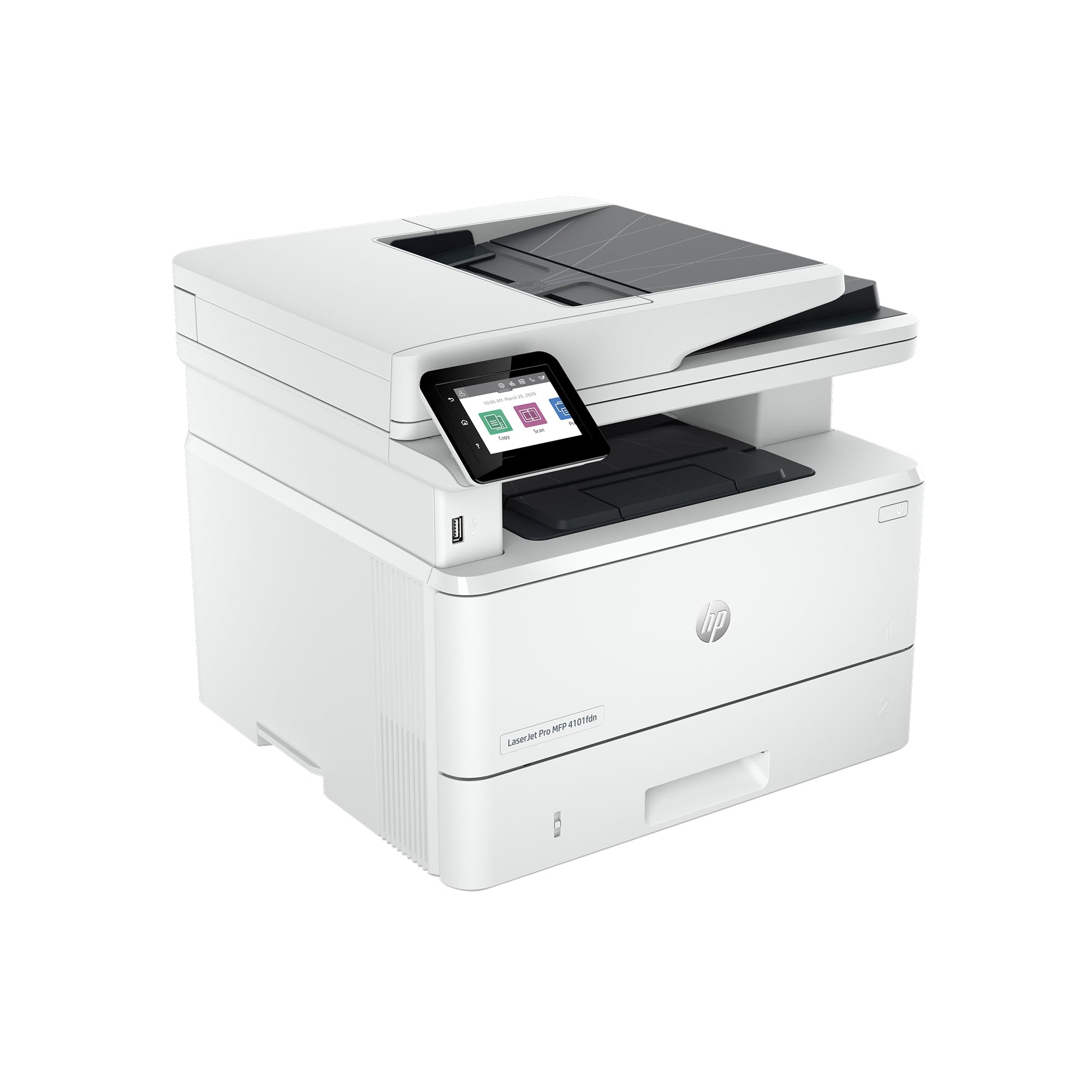 HP Laserjet Pro MFP 4101fdn Black & White Printer, Print, scan, Copy, fax, Fast speeds, Easy Setup, Mobile Printing, Advanced Security, Best-for-Small Teams, Ethernet/USB only (2Z618F)