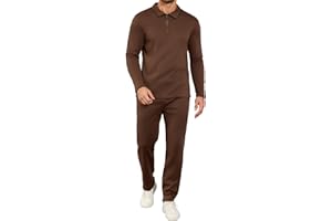 Uni Clau Men's Casual Tracksuit Athletic Sweatsuits Long Sleeve 2 Piece Outfit Running Jogging Sport Suit Sets