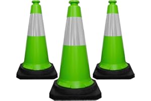 Berry Traffic Safety Cone 30" with Weighted PE Base | Reflective Road & Parking Cone for Traffic Control, Construction, Hazar