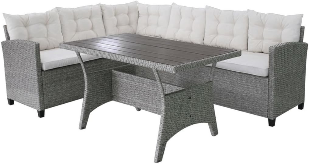 Festnight Polyrattan Gartenmöbel Set Gartengarnitur Sitzgruppe Lounge