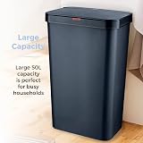 Tower 50L Sensor Bin Navy Rectangular Touchless Lid Battery or Manual Use view 3