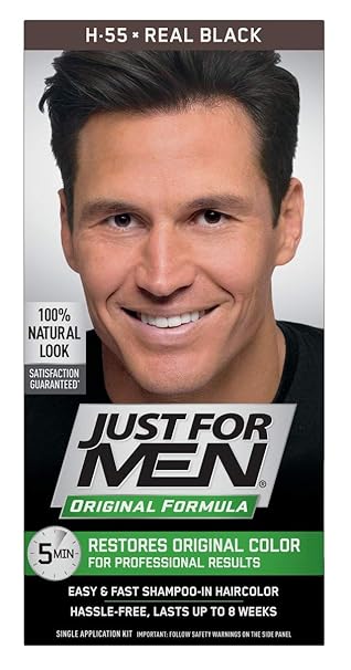 Just for Men Later-in Hair Color H-55 Real Black 1 Each