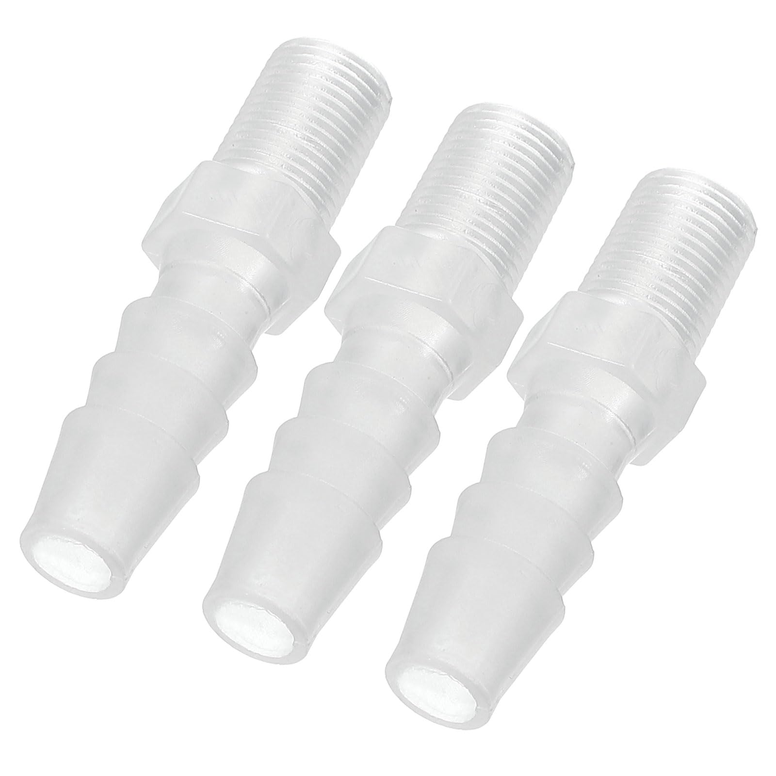 PATIKIL 5/16" Barb x 1/8" G Male Connector, 3 Pcs Plastic Hose Barb Fitting Industrial Hose Barb to Pipe Fitting Connect for Water Liquid Air Fuel