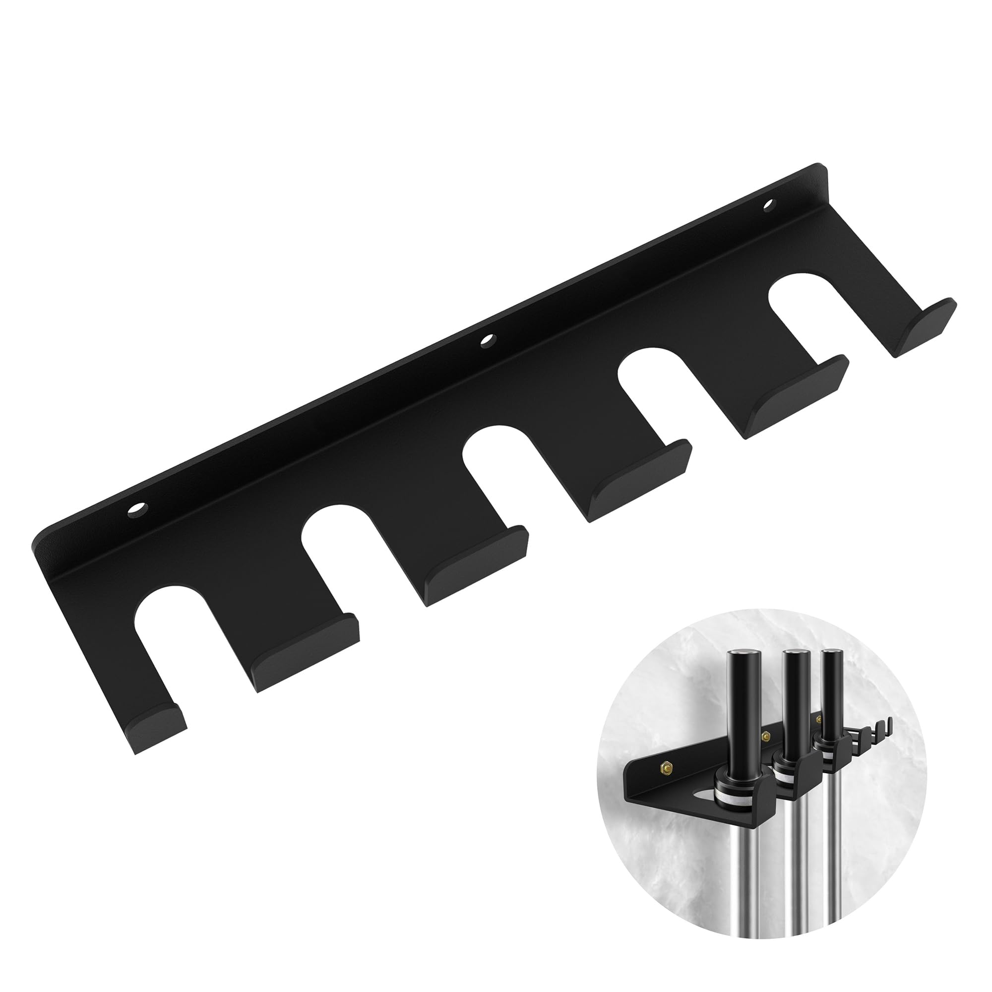 VANROUG Heavy Duty Barbell Storage Rack, Vertical Hanging Barbell Rack, Wall Mounted Barbell Holder, Olympic Wall Mount Barbell Holder Space Saving Bar Holder Suitable for Garage, Gym, Home Fitness