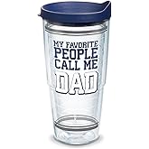 Tervis Dad Favorite Insulated Tumbler with Wrap and Lid, Clear - Tritan
