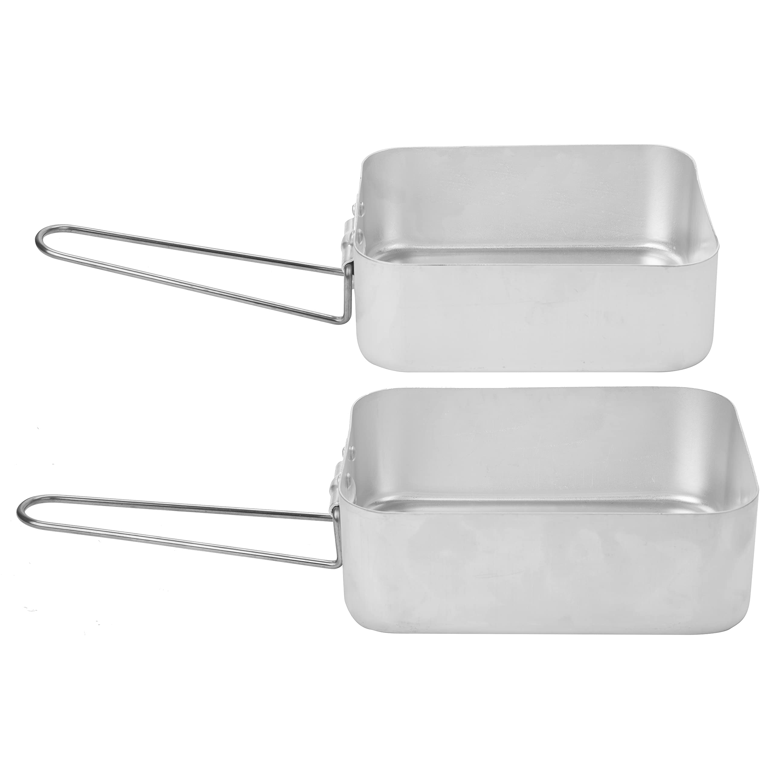 VFM - Camping Mess Tins, Aluminium Camping Cookware, 2 Pack, Cooking Set, Camping Pans, Cooking Equipment, 1. 6 & 1. 1 Litre