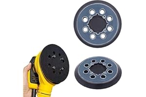 2 Pack 5 Inch 8 Holes Hook and Loop Replacement Sander pad Compatible with Dewalt Random Orbital Sander for DeWalt DWE6423/64