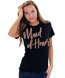 Plus Size Maid of Honor Shirt - Rose Gold Glam Maid