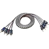 RECOIL RCI46 100% Oxygen Free Copper 4-Channel RCA Audio Cable, Twisted Pair with Noise Reduction (6ft)