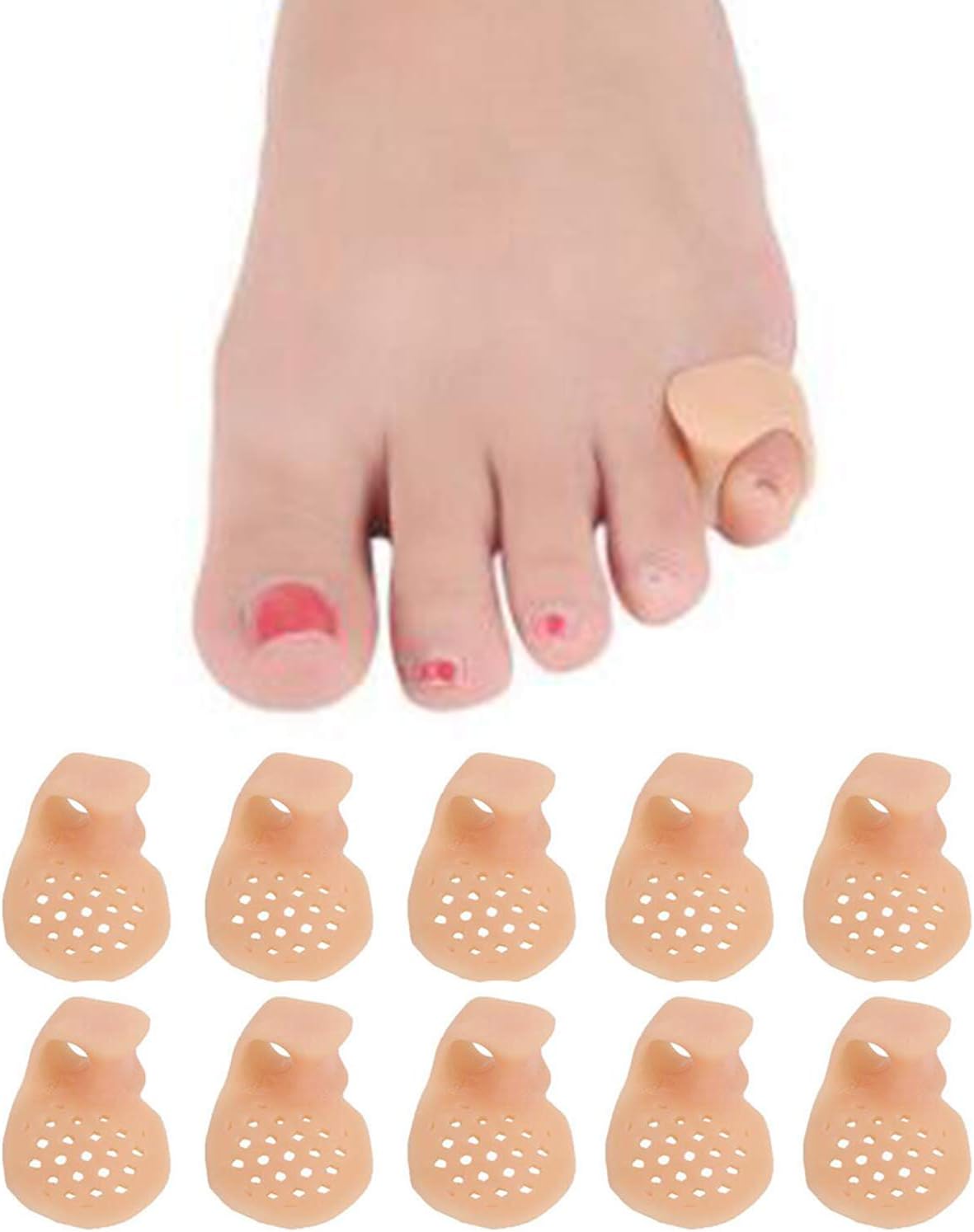 5 PairsPinky Toe Cushion Splint, Gel Toe Separators, Little Toe