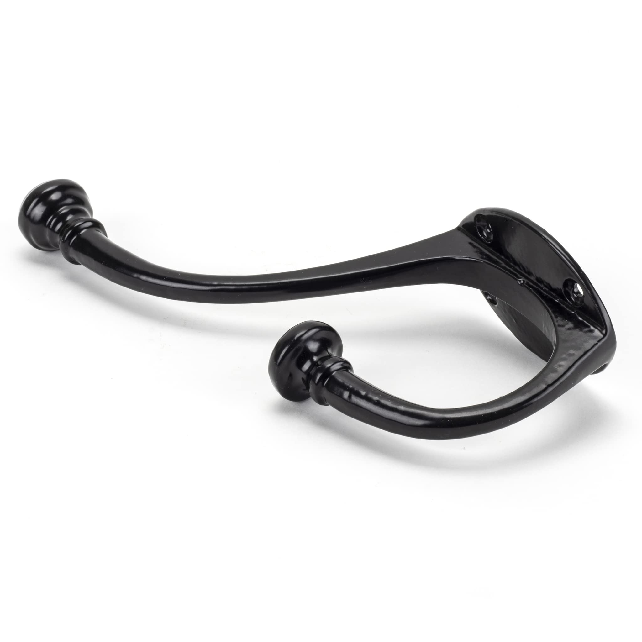 Handmade Hat and Coat Hook - 4" x 7 ½" - Traditional Black
