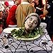 VIGLT Round Lace Table Topper, Black Spider Halloween Lace Table Topper Cloth for Halloween Decorations 40-inch