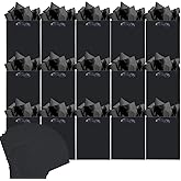qiqee 24PCS Black Mini Gift Bags with Tissue Paper Handles 6.3"x4.7"x2.4" Small Size Present Party Favor （24pcs Bags,48pcs Tissue Paper ）