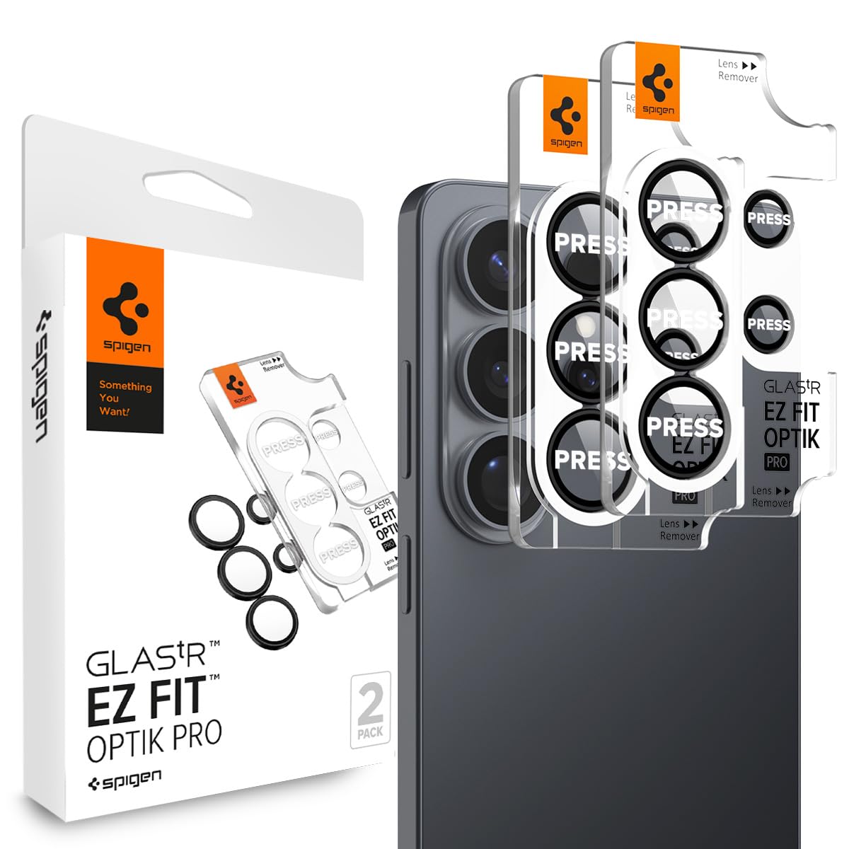 Spigen Camera Lens Screen Protector [GlasTR EZ Fit Optik Pro] Designed for Galaxy S26 Ultra [Case Friendly][2 Pack]