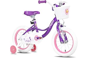 JOYSTAR Fairy Girls Bike for Toddlers and Kids Ages 2-8 Years Old, 12 14 16 18 Inch Kids Bike with Training Wheels, Handbrake and Basket, Toddler Girl Bike, Children Bicycle