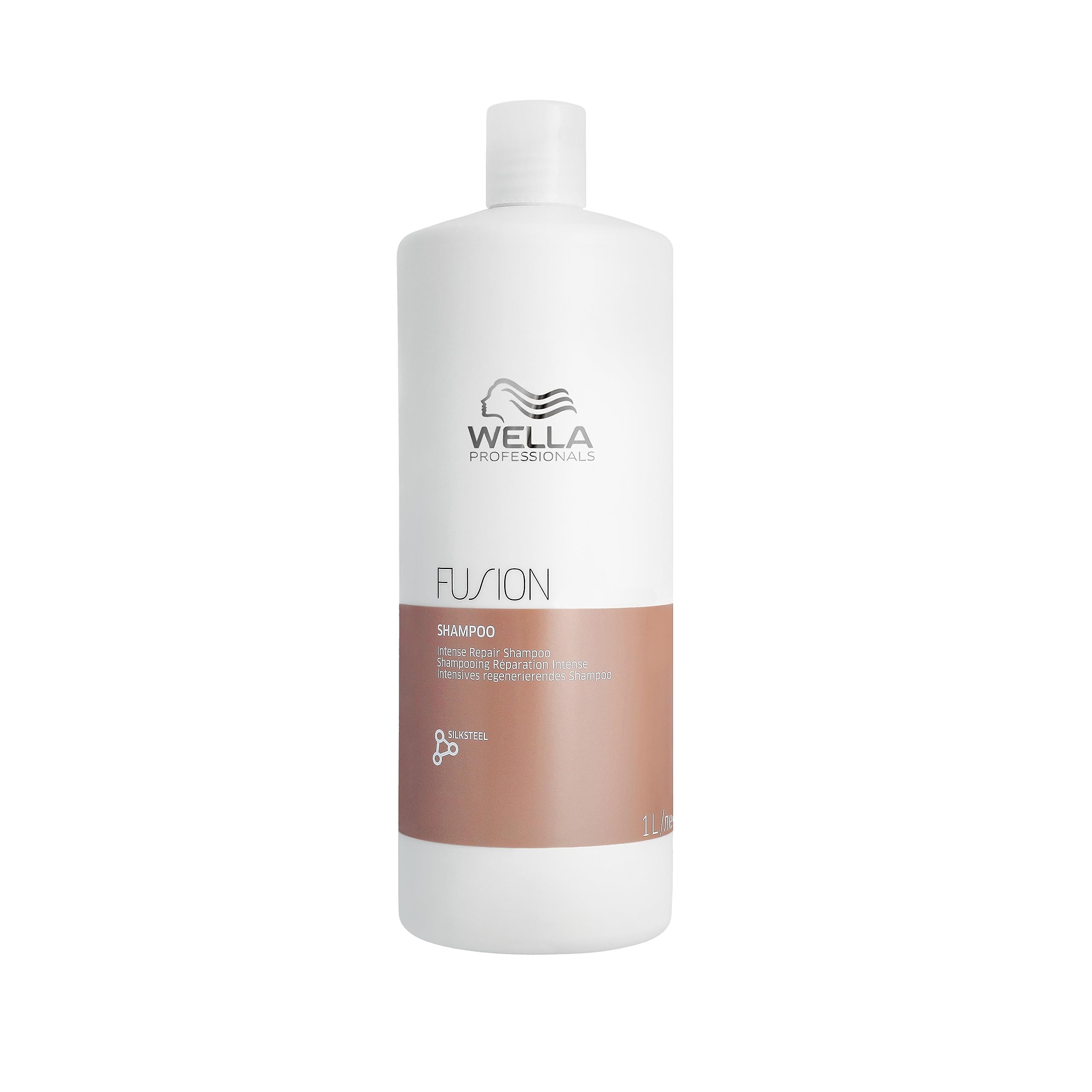 Wella Professionals Fusion Intense Repair Shampoo - Intense Repair Detangling Shampoo for Dry and Damaged Hair - Smoothening, Boost Shine and Protect Hair Against Breakage 1l