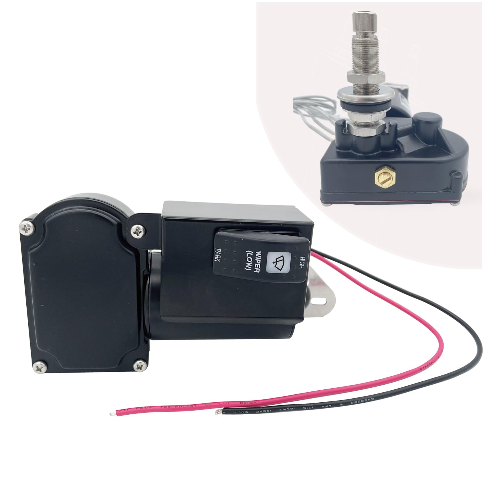 Photo 1 of TREXFLOW TF MRV Wiper Motor 12V 110 Degree Sweeping - MRV and Automotive Applicable Wiper Motor (2.5"" Shaft 110° with Switch)