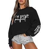 Kelxjia Graphic Crewneck Sweatshirts for Women Funny Printed Sweatshirt Oversized Inspirational Shirts Pullover Trendy Tops