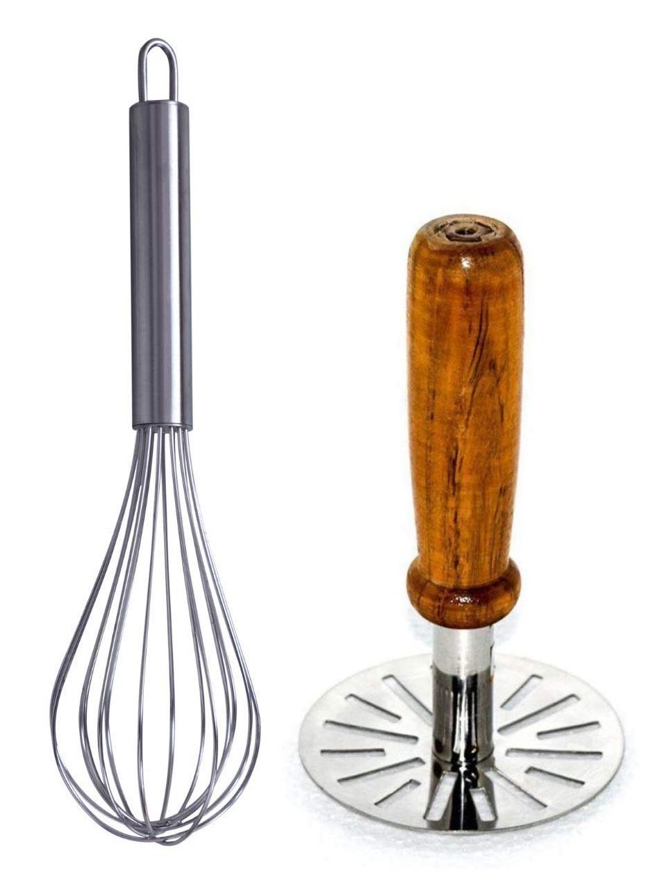 Buy Craftbin Steel Whisk/Egg Beater and Potato Masher/Smasher with