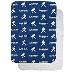 Washburn University Logo Pattern Sherpa