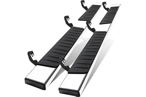 COMNOVA 6 Inches Double Cab Running Boards Compatible with 2007-2018 Chevy Silverado/GMC Sierra 1500 Double Cab, 07-19 Silver