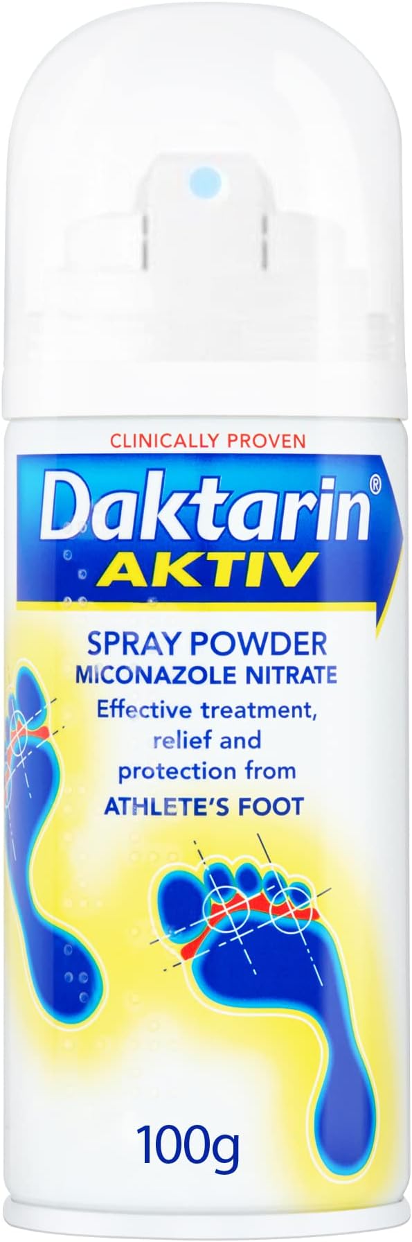 Daktarin Spray Powder 100g Anti-Fungal Anti-Bacterial Foot Powder