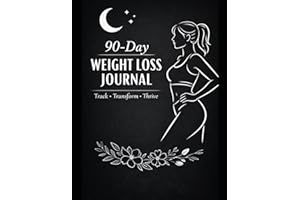 90-Day Weight Loss Journal: Daily Food, Fitness & Habit Tracker for Women | Simple Meal Planning, Walking Log, Progress Track