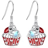 AINFQY Animal Moonstone Earrings for Women 925 Sterling Silver Sea Turtle Koala Earrings Cute Animal Jewelry Gifts for Her