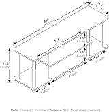 Furinno TURN-N-TUBE TV Stand 3-Tier Open Shelves Fits 50 Inch TV French Oak view 6