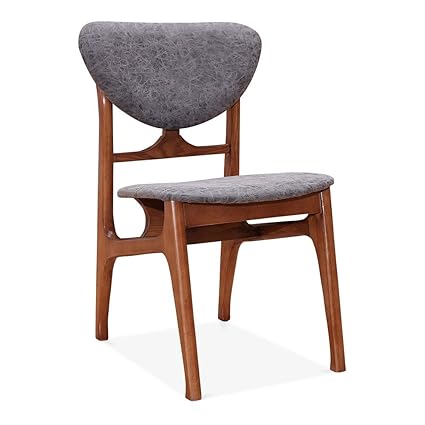 Cult Furniture Cabin Retro Dining Chair Solid Ash Wood Grey Faux