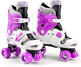 Osprey Kids Quad Skates Adjustable Sizing Purple 4 Wheel Safety Straps view 1