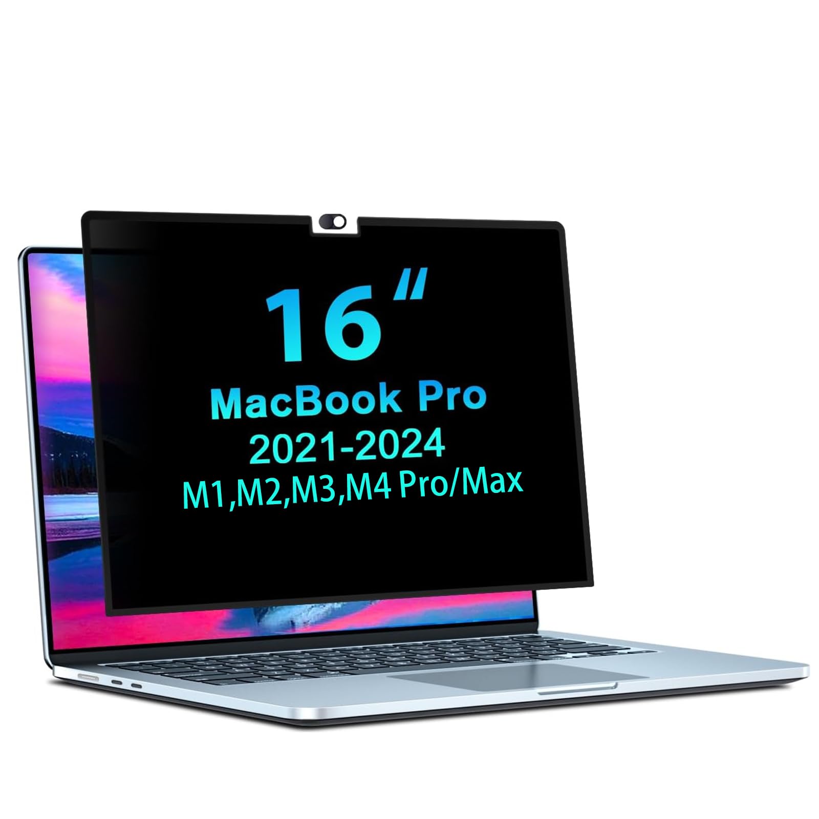 STARY Privacy Screen MacBook Pro 16 Inch (2021-2026, M1, M2, M3, M4, M5), Removable Matte Anti Blue Light Glare Filter 16inch Privacy Screen Protector for Mac Pro 16.2" Laptop
