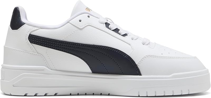 Baskets Shuffle Downtown Unisexes, Puma Blanc, Bleu Marine, Or PUMA, 40.5 EU