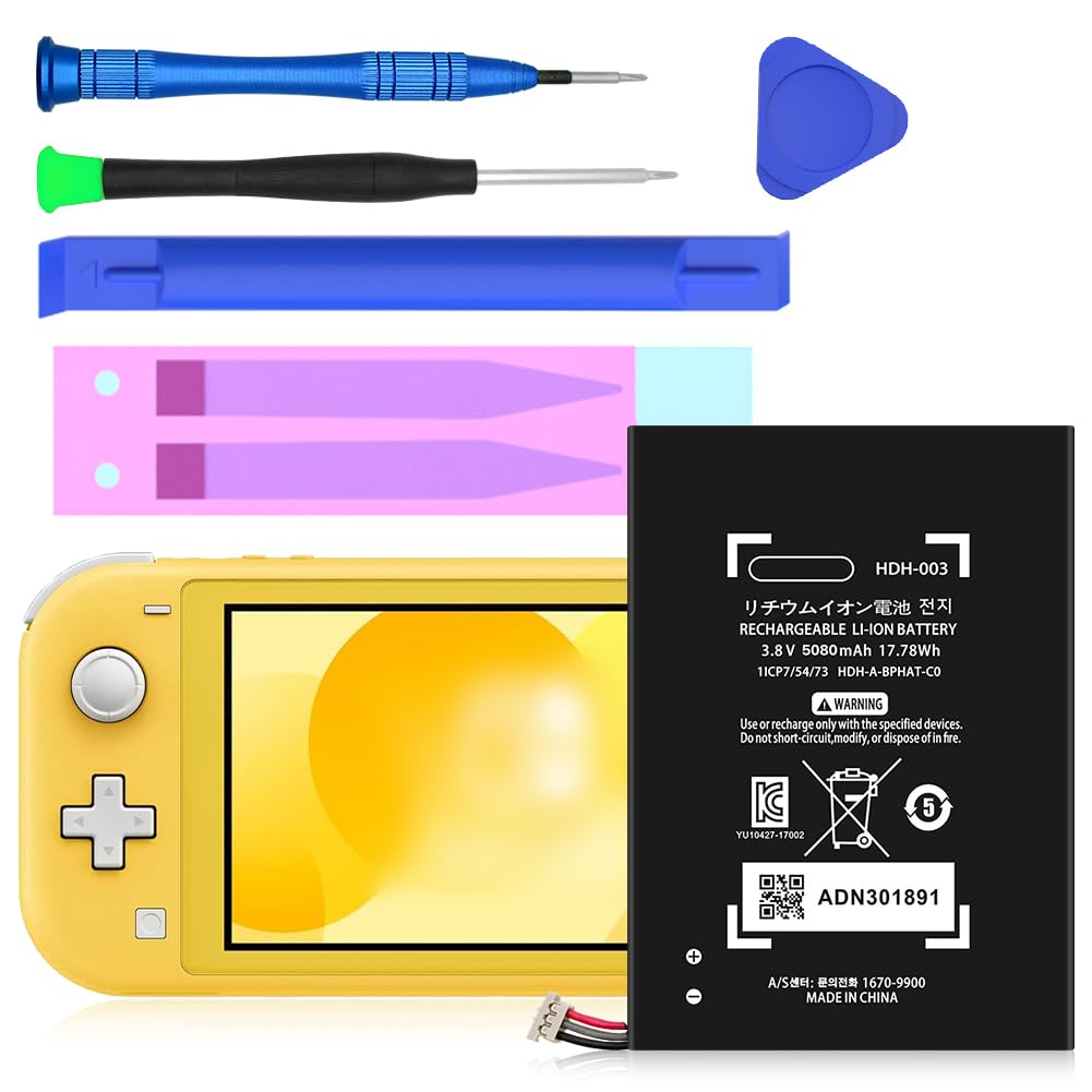 BOANV [5080mAh] HDH-003 Battery, Replacement Battery for Nintendo Switch [Upgrade] Ultra High Capacity Li-ion Replacement Battery Compatible with Nintendo Switch Lite,HDH-003 HDH-001 Lite