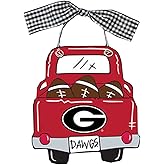 Magnolia Lane Georgia College Football UGA Wooden Truck Christmas Ornament