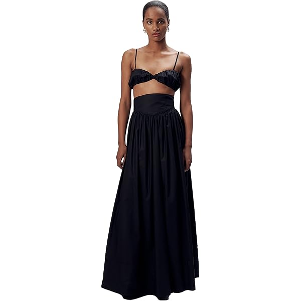 NORMA KAMALI ロングスカート NORMA KAMALI Women's Marissa Wide Slit Skirt, Black at