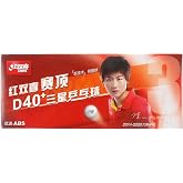 DHS D40 3 Star Table Tennis Balls - ITTF Approved 3 Star, Match and Elite Training Use, Premium ABS Material, 40mm Seamed