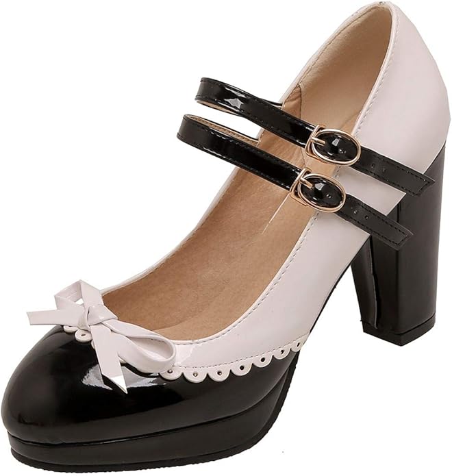 double ankle strap pumps