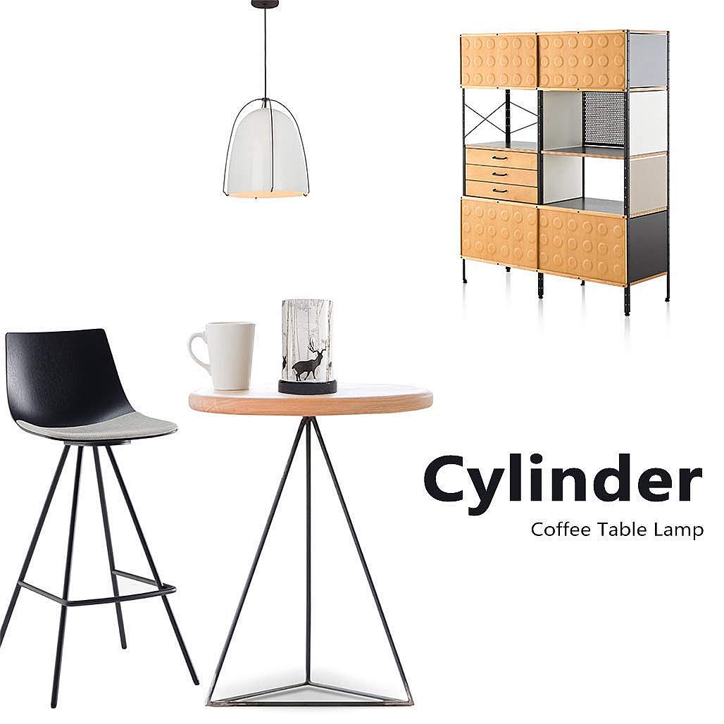 Christmas Light Battery Powered Glass Cylinder Lamp Bedside Table Lamp Coffee Table Decor Mood Light Night Lamp for Bedroom Living Room Kitchen Nursery Children’s Room