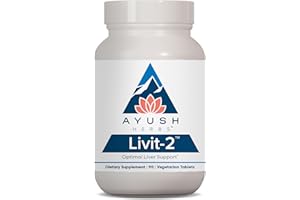 Ayush Herbs Livit-2 - Liver Care, Liver Support Supplement for Women & Men with Andrographis & Picrorhiza, Liver Pills Made with Organic Ingredients - 90 Vegetarian Tablets (1 Count)