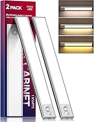 2 Pack Under Cabinet Lighting, 3 Color Temperatures
