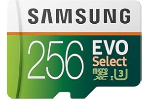 Samsung EVO Select 256GB microSDXC UHS-I U3 100MB/s Full HD & 4K UHD Memory Card with Adapter (MB-ME256HA)
